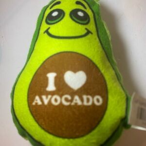 Unlisted Lime Green Avocado Plush with Brown Pit "I ♥ AVOCADO"